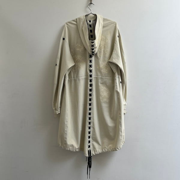 SS17 Yang Li Long Hooded Scale Print Parka