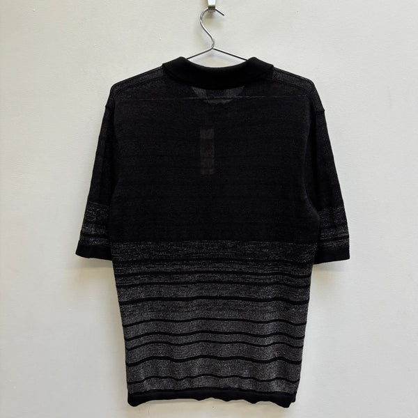 FW18 Saint Laurent Paris Striped Knit Polo