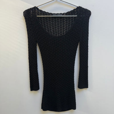 Dolce & Gabbana Cropped Sleeve Knit Top