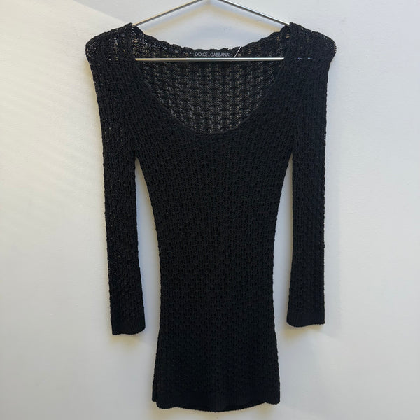 Dolce & Gabbana Cropped Sleeve Knit Top
