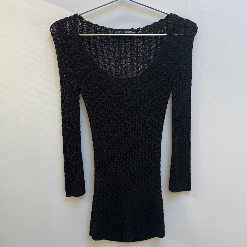 Dolce & Gabbana Cropped Sleeve Knit Top