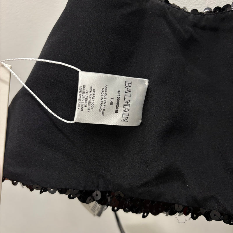 Balmain Sequence Rose Halter Top