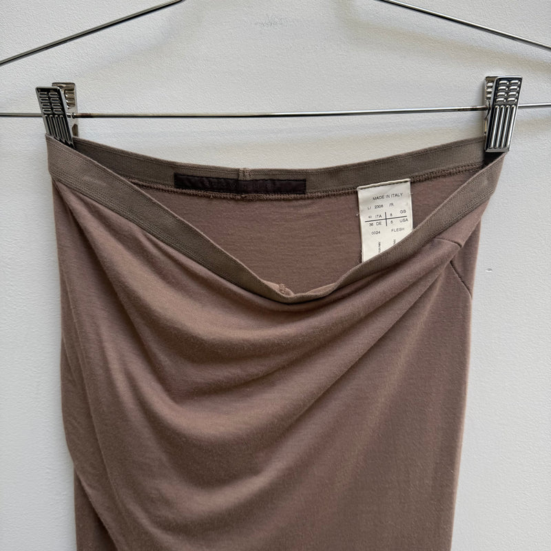 Rick Owens Lillies Nude Maxi Slit Skirt