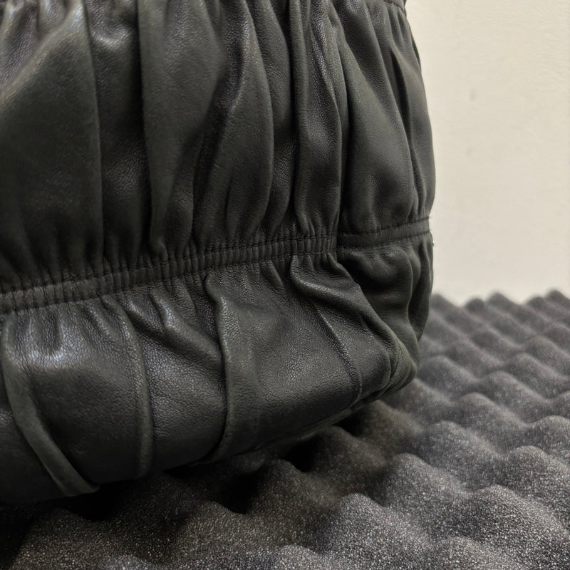 Prada Gaufre Leather Shoulder Hobo Bag