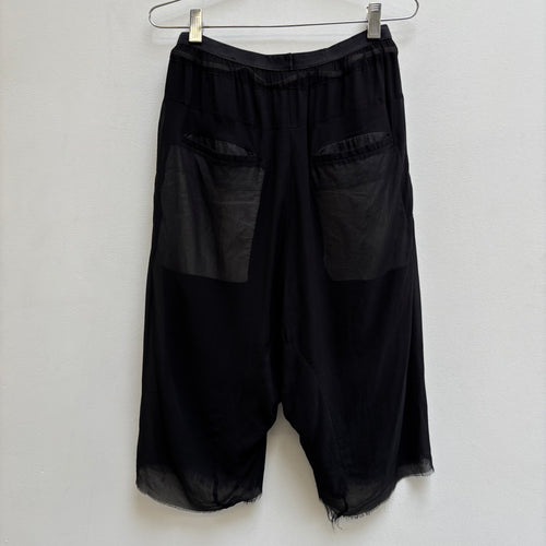 FW09 Rick Owens ‘CRUST’ Drop Crotch Silk Shorts
