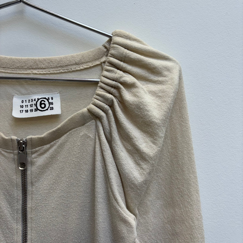 Maison Margiela Ruched Half Sleeve Zip Up
