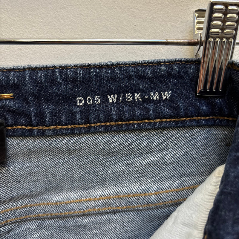 SS18 Yves Saint Laurent Acid Wash Distressed Zip Jeans