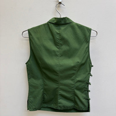 00s Miu Miu Sleeveless Wrap Top