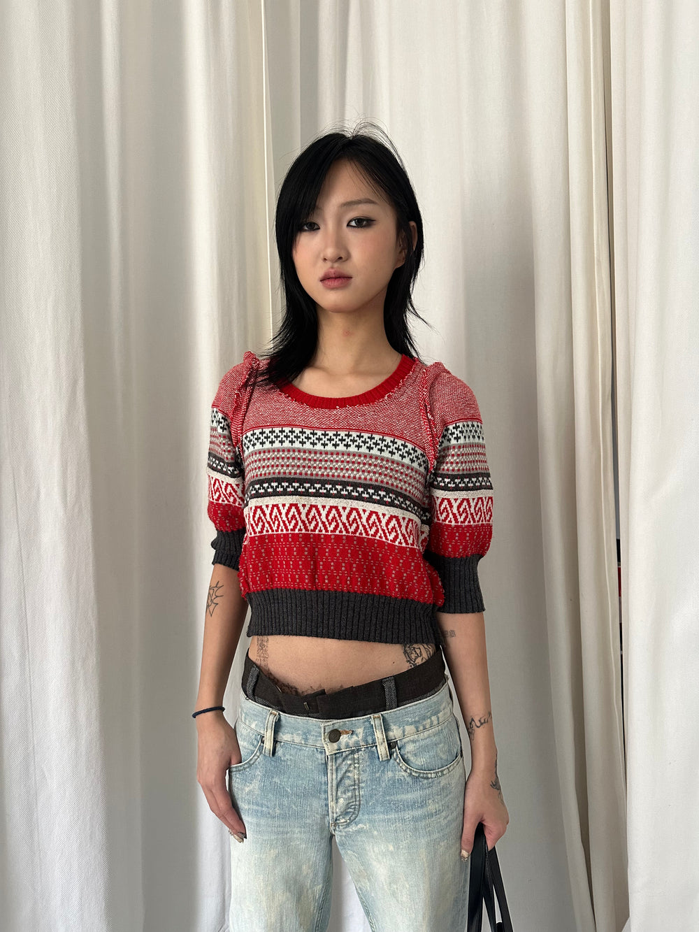 Nozomi Ishiguro Cropped Sweater