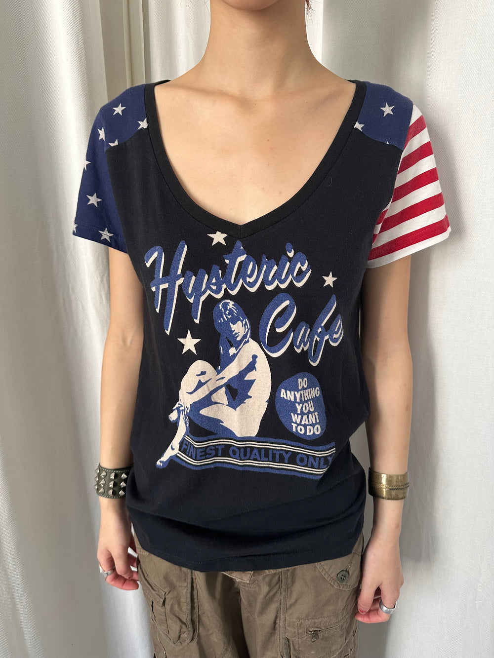 Hysteric Glamour USA Flag Pint T-Shirt