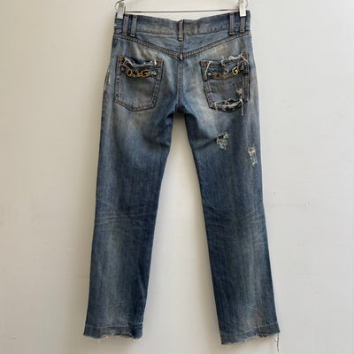 00s Dolce & Gabbana Distressed Horsebit Jeans
