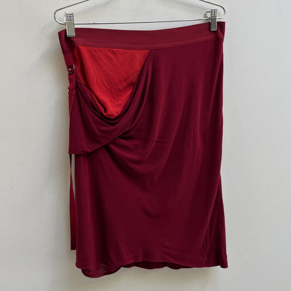 SS12 Ann Demeulemeester Side Draped Midi Skirt