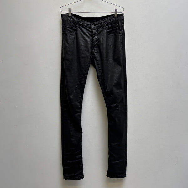 SS18 Rick Owens Waxed Detroit Jeans