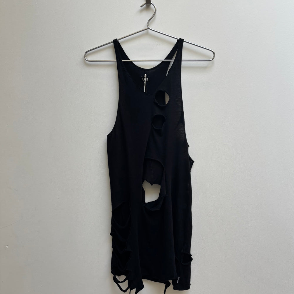 Le Grande Bleu (L.G.B) Distressed Tank Top