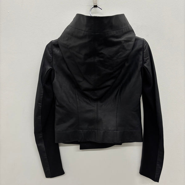 SS15 Rick Owens ‘FAUN’ Funnel Neck Leather Jacket