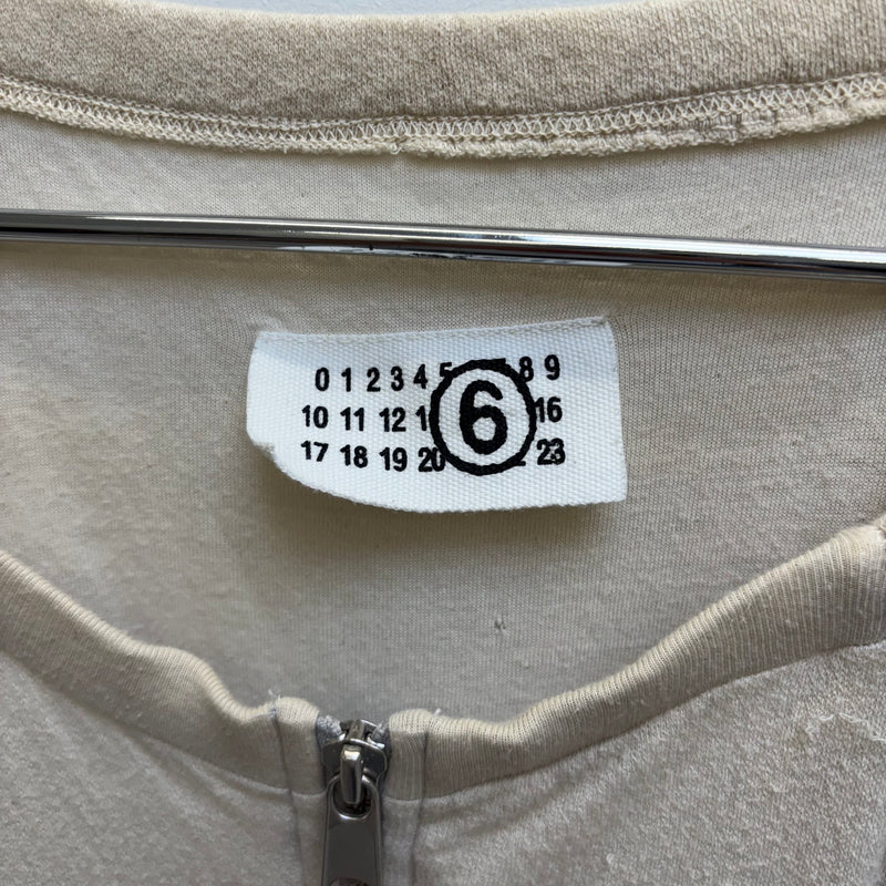 Maison Margiela Ruched Half Sleeve Zip Up