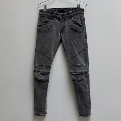 00s Balmain Skinny Biker Jeans