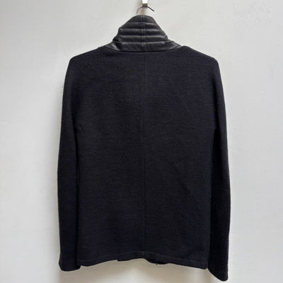 FW11 Haider Ackermann Draped Leather Wool Zip Up Jacket