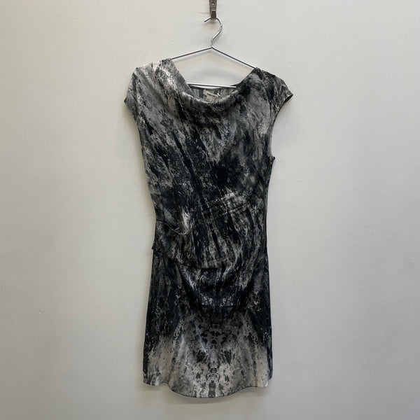 00s Helmut Lang (Lang Era) Marbled Print Dress