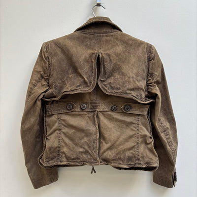 Dsquared2 Brown Waxed Pocketed Military Jacket