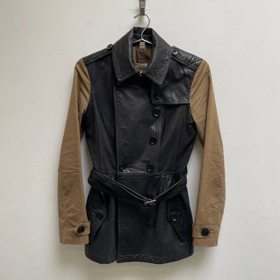 2010s Burberry Hybrid Calf Leather Short Trench Coat