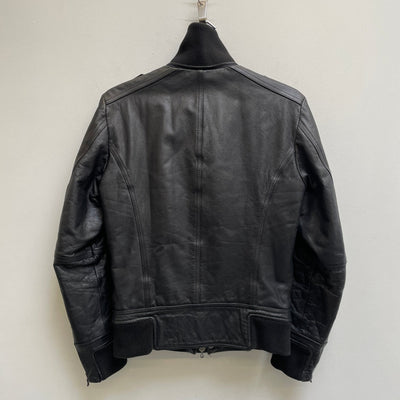 00s Shellac Cow Leather Bomber Jacket