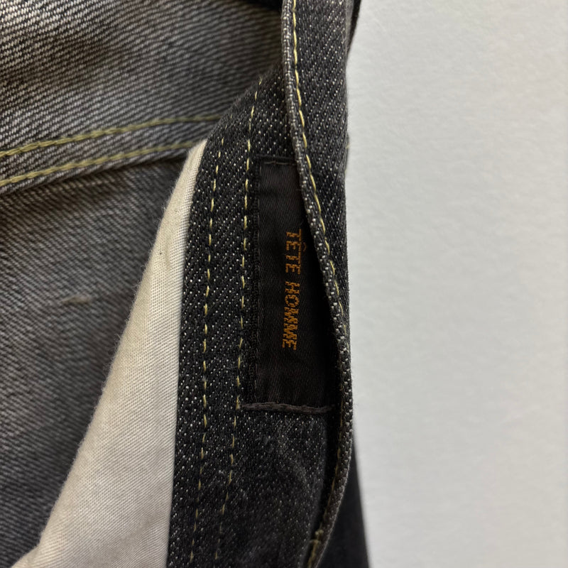 Tête Homme Acid Wash Distressed Denim Jeans