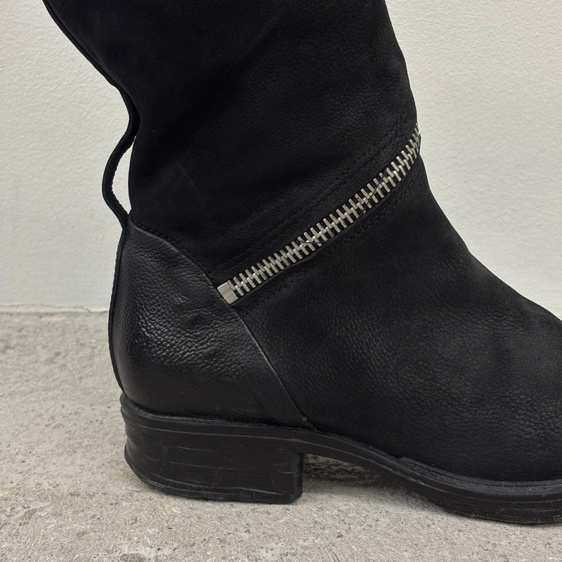 A.S. 98 Leather Wrap Zipper Boots