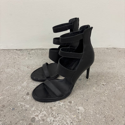 Helmut Lang Strap Leather Sandal Heels