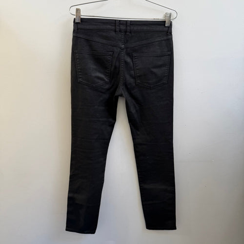 FW14 Alexander McQueen Coated Ankle Zip Skinny Jeans