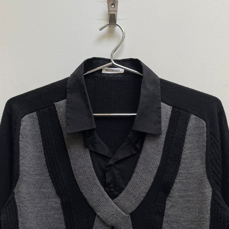 Dirk Bikkembergs Shirt Collar Hybrid Sweater