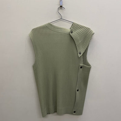 SS14 Homme Plissé by Issey Miyake Asymmetrical Pleated Top