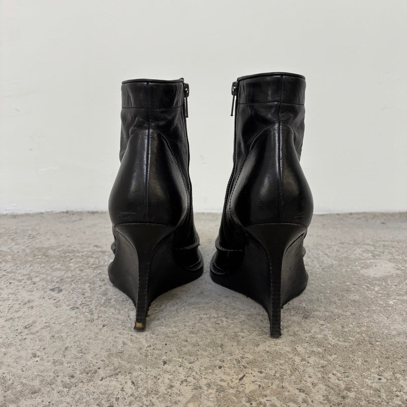 FW10 Ann Demeulemeester Stiletto Wedge Ankle Boots