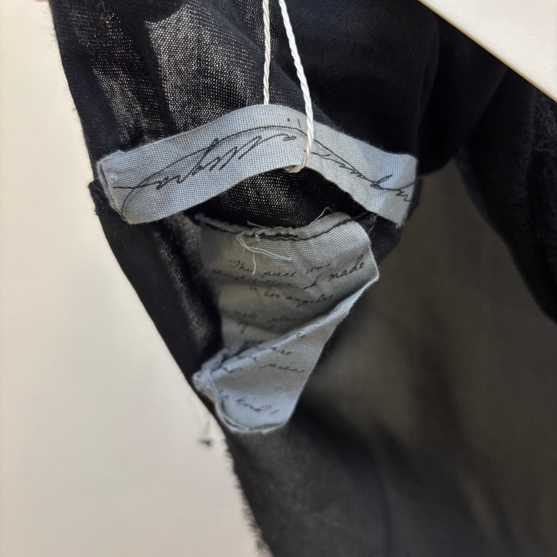 Marques Almeida Black Round Neck Tank Top