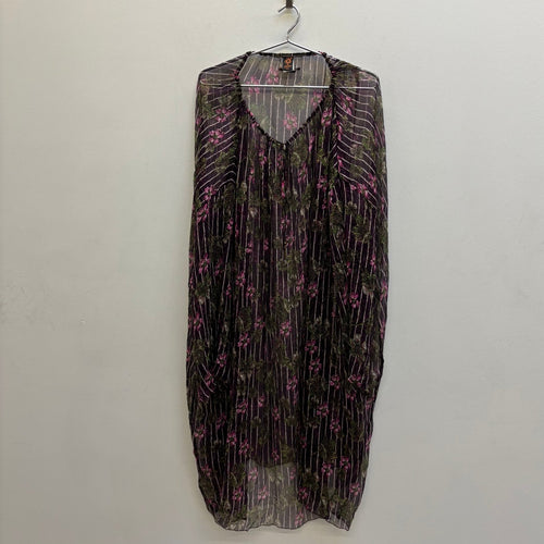 00s Jean Paul Gaultier Soleil Sheer Floral Cover Up Dress