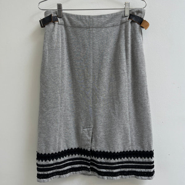 SS06 Junya Watanabe Sequin Braid French Terry Skirt