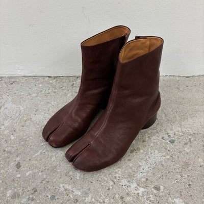 Maison Margiela Leather Ankle Tabi Boots