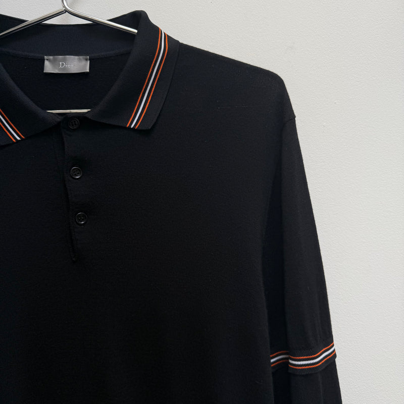 Christian Dior by Hedi Slimane Layered Polo Long Sleeve Tee