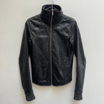 FW11 Rick Owens “LIMO” High Neck Intarsia Leather Jacket
