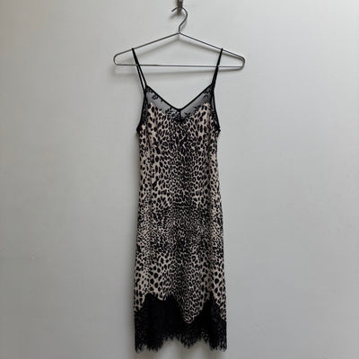 Alexander McQueen Cheetah Print Slip Dress
