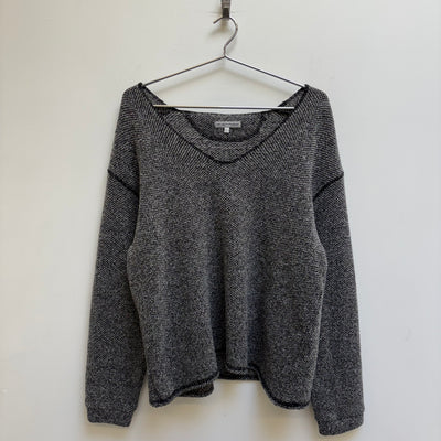 Empirio Armani Salt & Pepper Wool Knit Cardigan