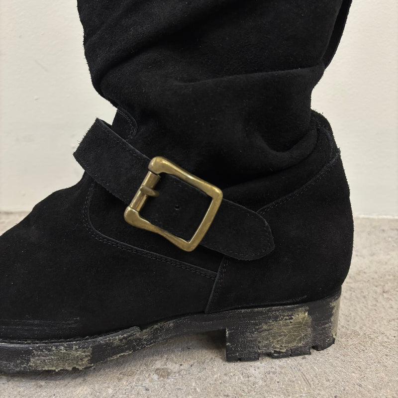Mihara Yasuhiro Twisted Suede Engineer Boots