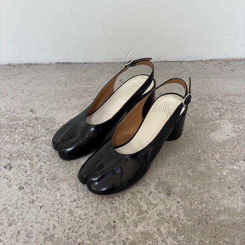 Maison Margiela Patent Leather Block Heel Tabis