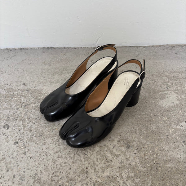 Maison Margiela Patent Leather Block Heel Tabis