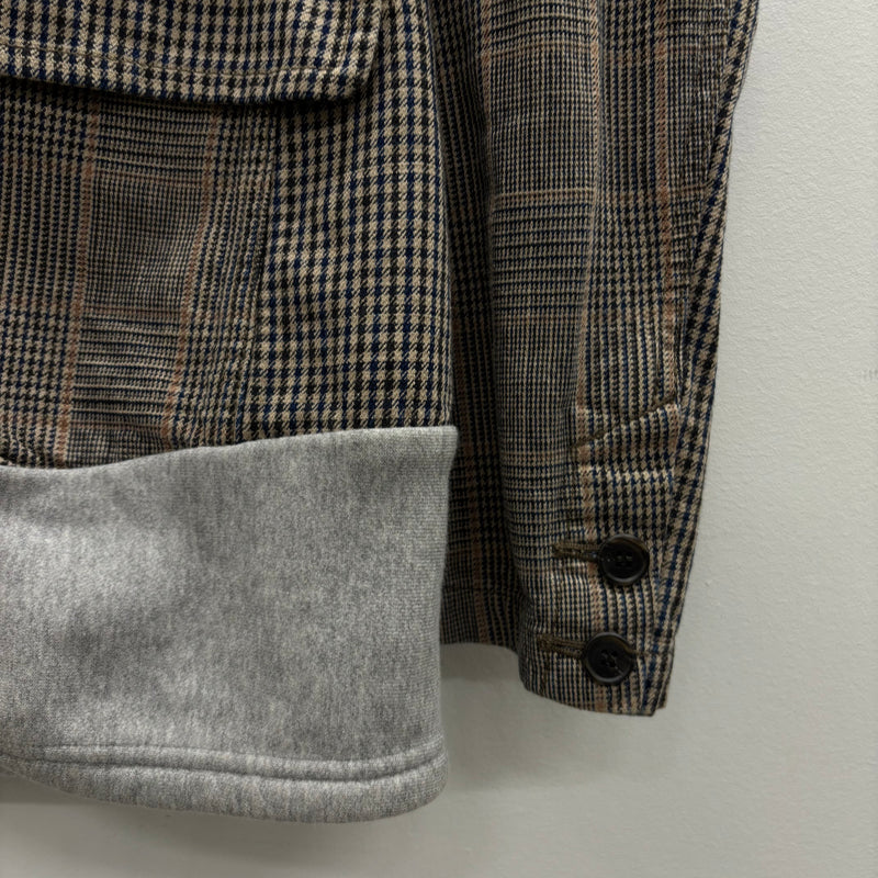 Final Home Hooded Plaid Blazer