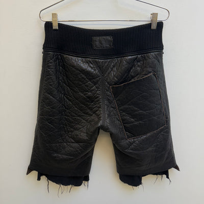 00s Le Grande Bleu (L.G.B.) Layered Deer Leather Shorts