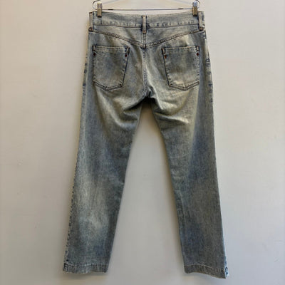 00s Dolce&Gabbana Distressed Light Wash Straight Cut Jeans