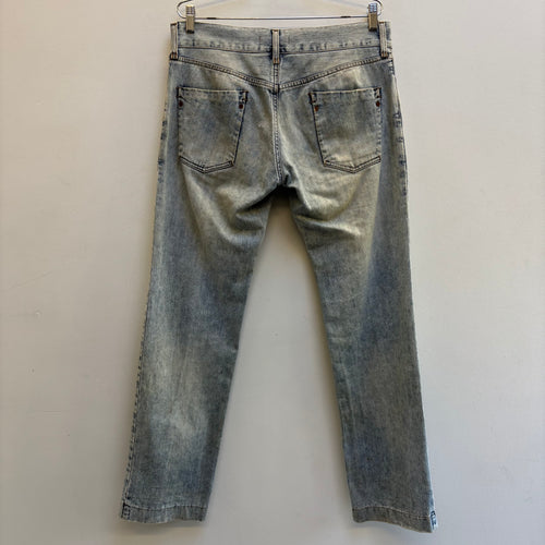 00s Dolce&Gabbana Distressed Light Wash Straight Cut Jeans