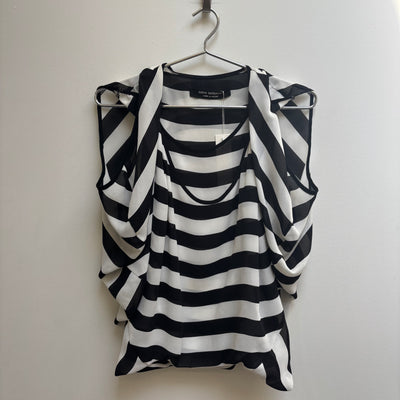 SS09 Junya Watanabe Striped Draped Top