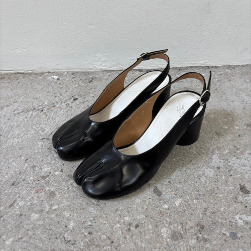Maison Margiela Patent Leather Block Heel Tabis